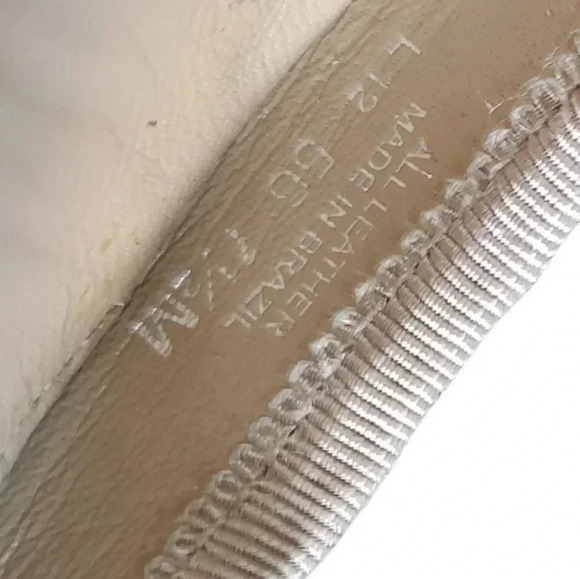 TORY BURCH Solid Tan Patent Leather Block Mid Heel Pumps Bow Accent - Picture 4 of 7